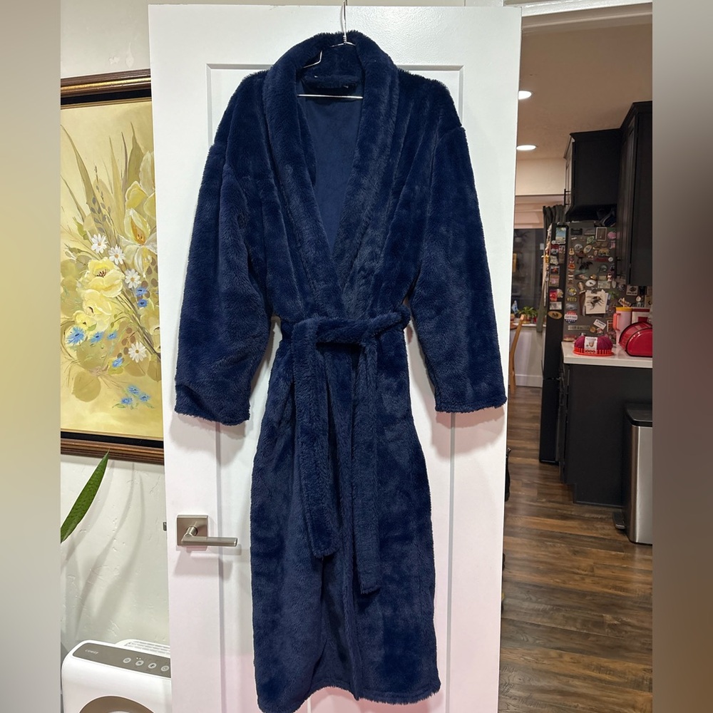 Minky Couture Plush Navy Men's Bathrobe